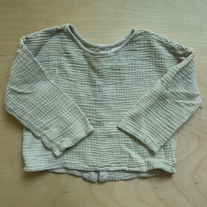 Organic Cotton Muslin Long-Sleeved Simple Folk Shirt